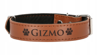 Kožený obojok pre psa s gravírovaním Bruno Leatherworks, veľkosť XXL